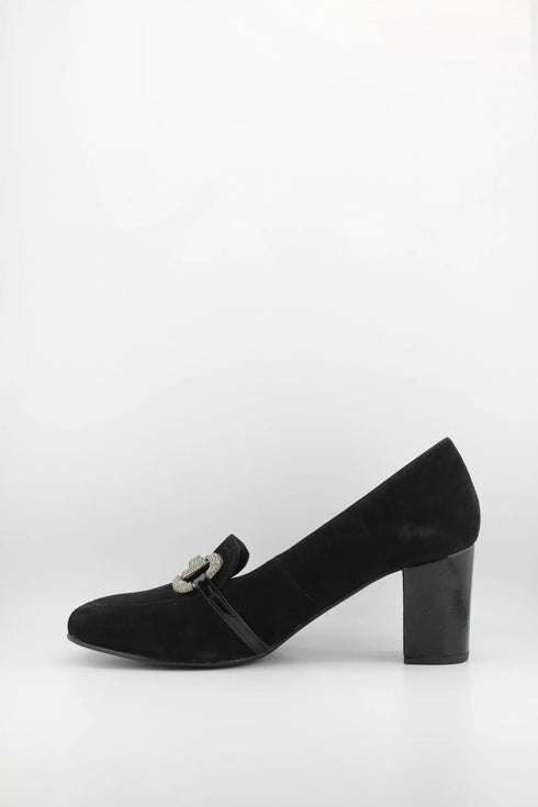 DFC Relax Block Heel Loafer with Chain Detail