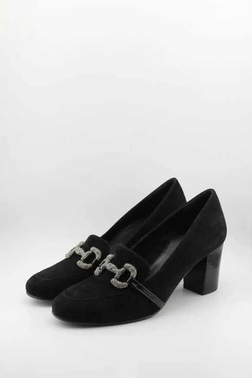 DFC Relax Block Heel Loafer with Chain Detail