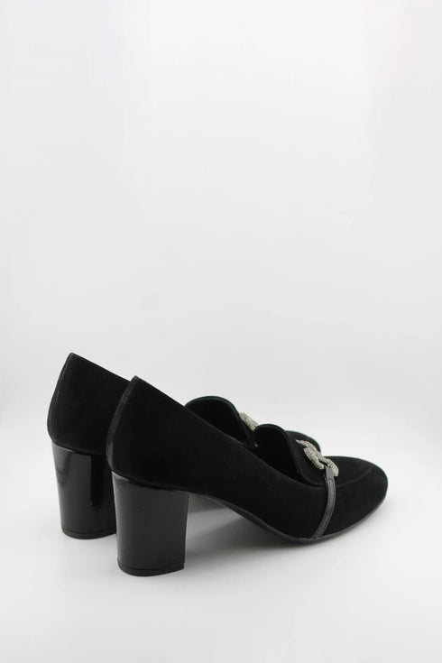 DFC Relax Block Heel Loafer with Chain Detail