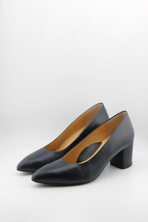 DFC Relax Pointed Toe Block Heel Pumps