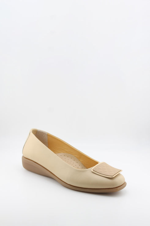 DFC Relax Minimalist Quilted Square-Toe Flats