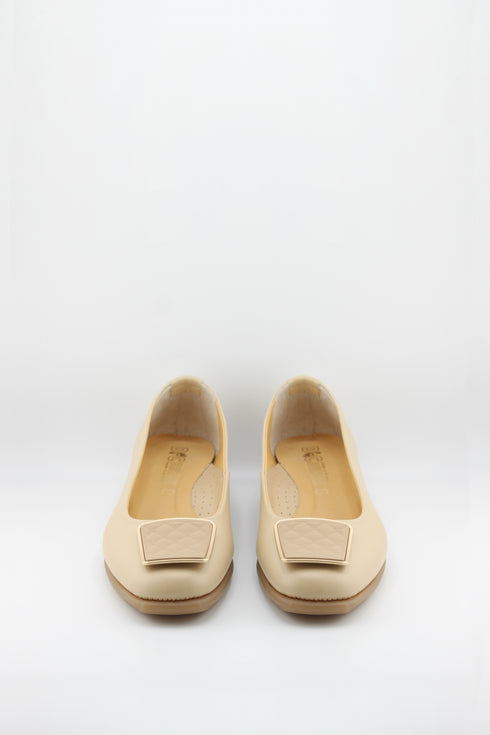 DFC Relax Minimalist Quilted Square-Toe Flats