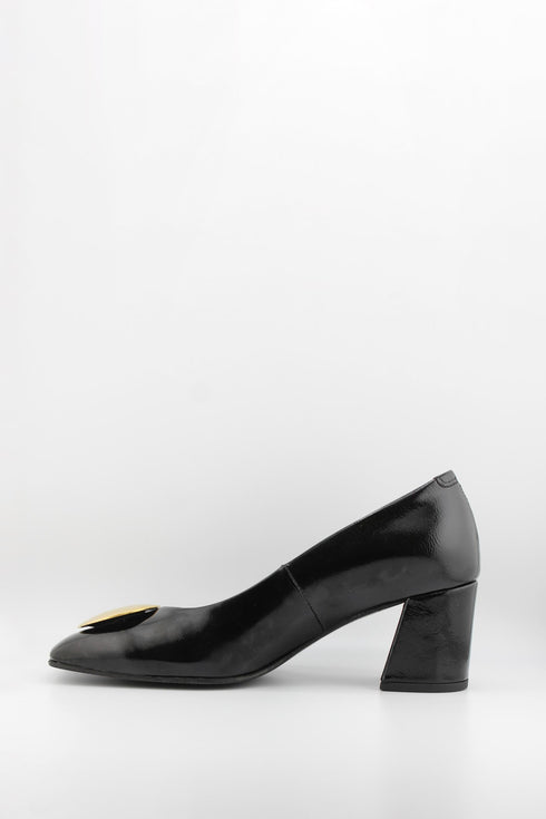 DFC Relax Elegant Block Heel Loafer with Metallic Accent