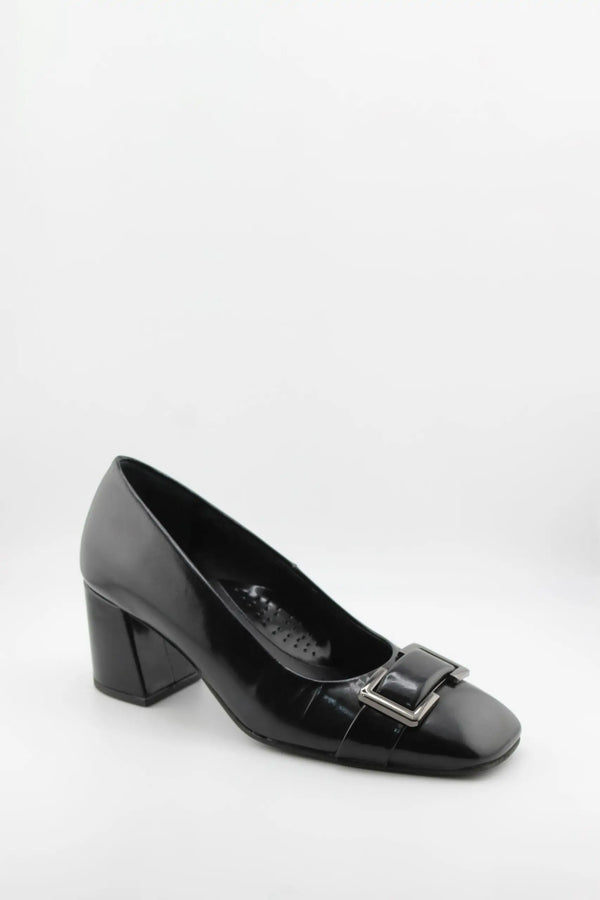 DFC Relax Block Heel Loafers with Buckle