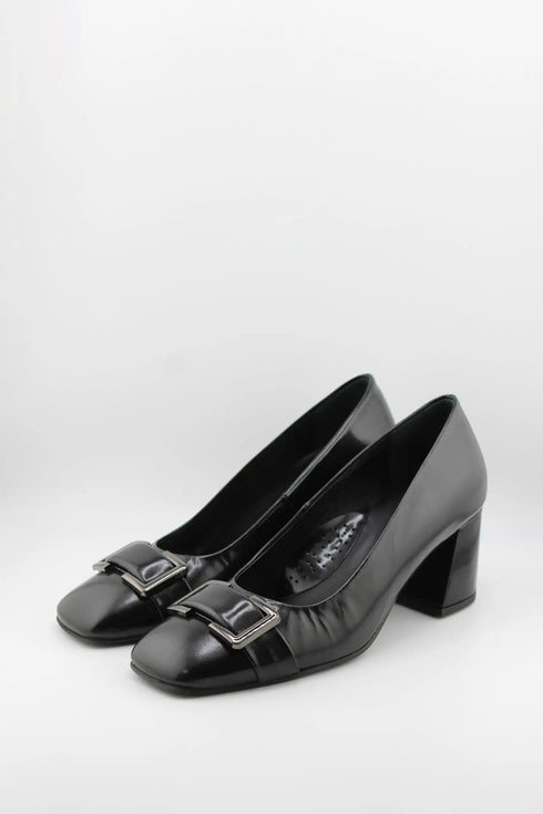 DFC Relax Block Heel Loafers with Buckle