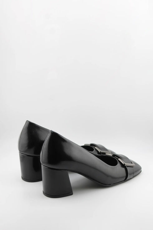 DFC Relax Block Heel Loafers with Buckle