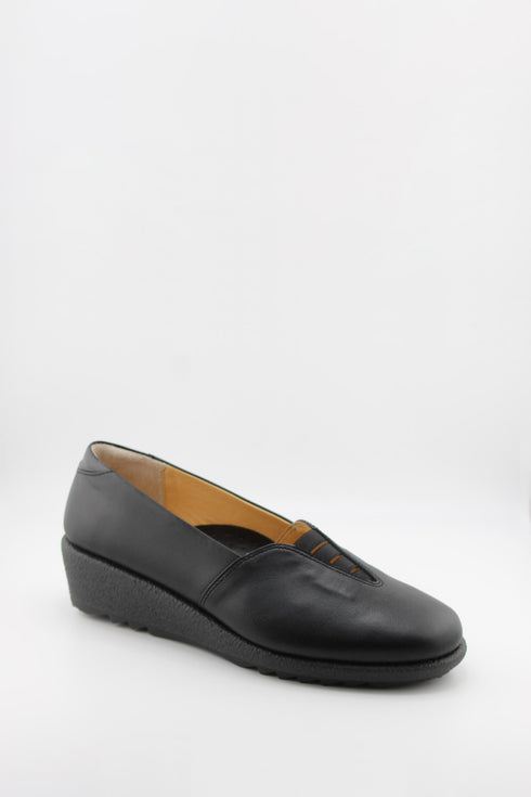 DFC Relax Comfort Wedge Loafers with Elastic Detail