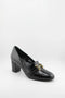 DFC Relax Buckled Patent Leather Block Heel Loafer