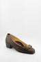 DFC Relax Textured Block Heel Loafers with Bow