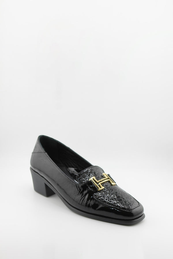 DFC Relax Chain Detail Block Heel Loafers