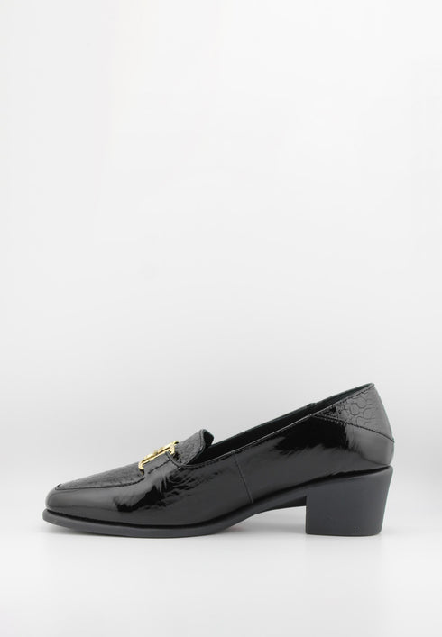 DFC Relax Chain Detail Block Heel Loafers