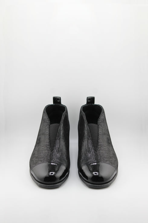 DFC Relax Textured Leather Wedge Ankle Boots