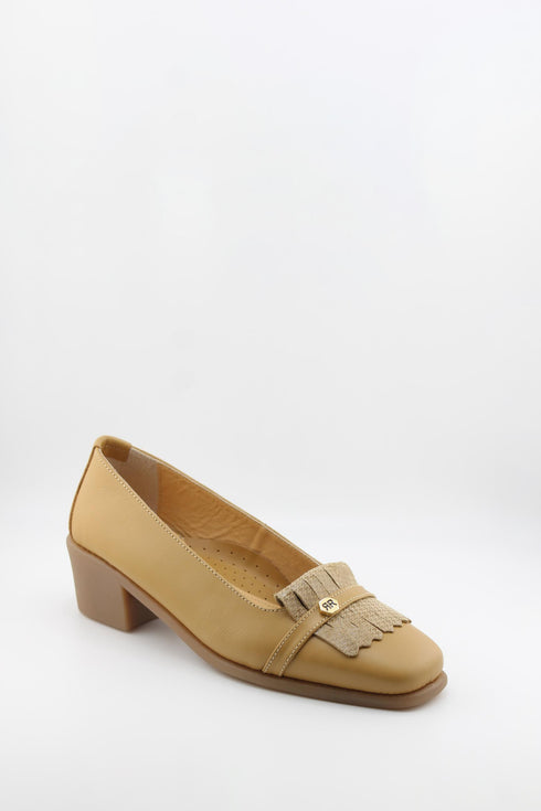 DFC Relax Leather Loafer with Fringed Accent