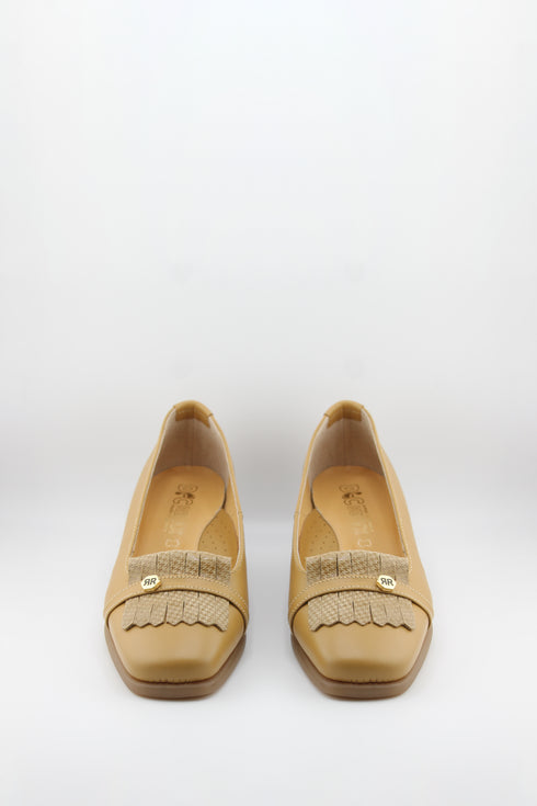 DFC Relax Leather Loafer with Fringed Accent