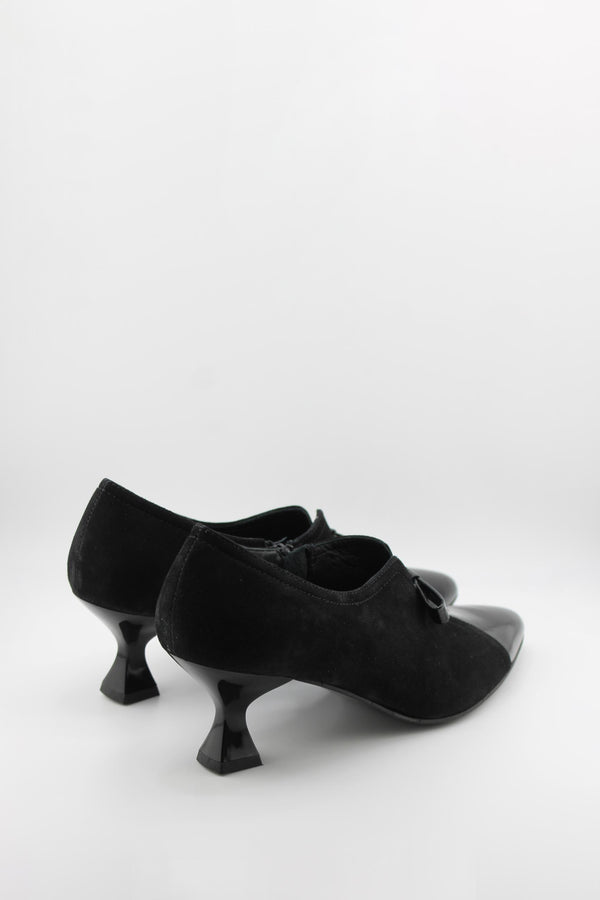 DFC Relax Suede Patent Leather Bow Heels