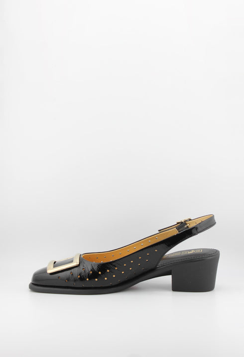 DFC Relax Slingback Buckle Block Heel Pumps