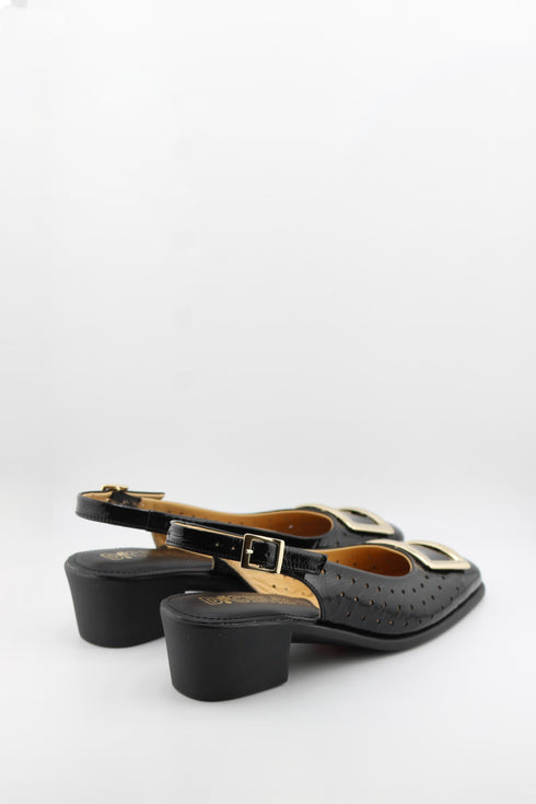 DFC Relax Slingback Buckle Block Heel Pumps