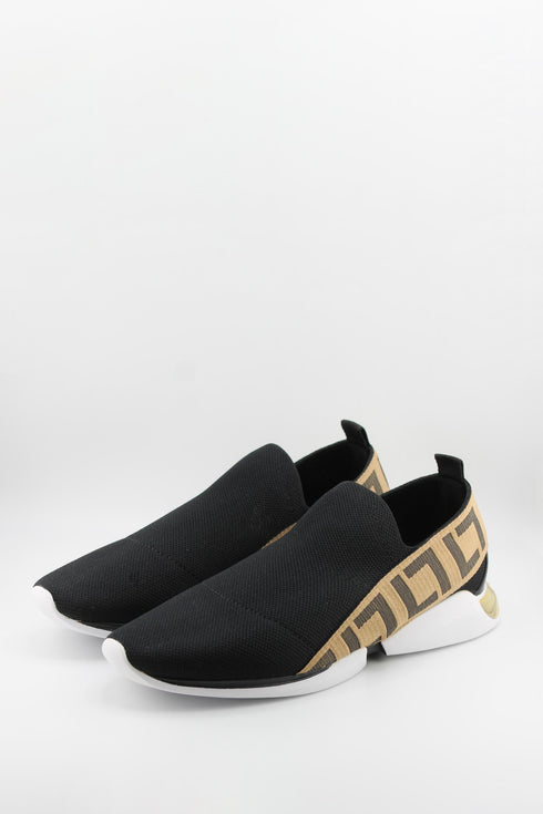 Luz da lua Geometric Pattern Slip-On Sneakers