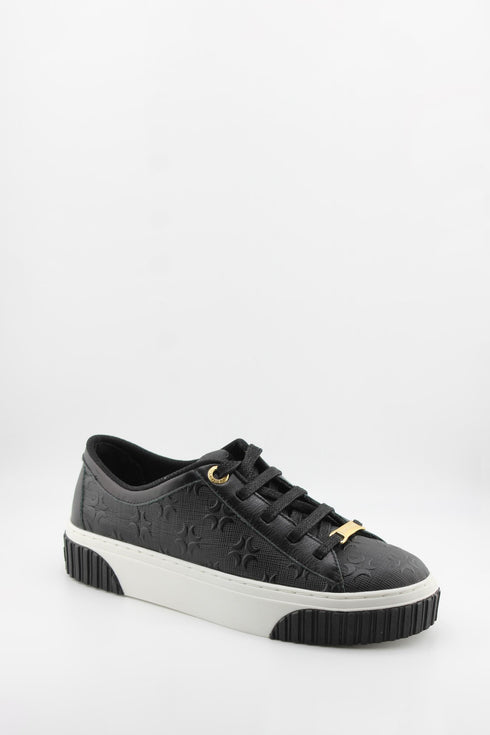 Luz da lua Embossed Monogram Low-Top Sneakers