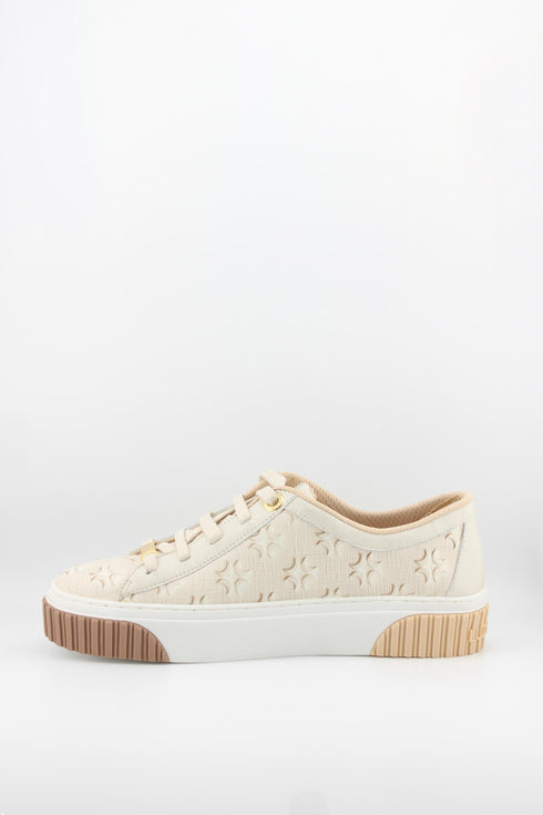 Luz da lua Embossed Monogram Low-Top Sneakers