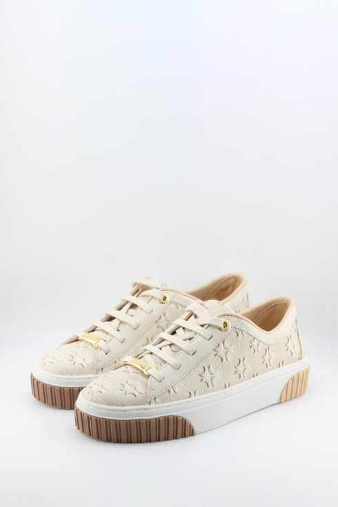 Luz da lua Embossed Monogram Low-Top Sneakers