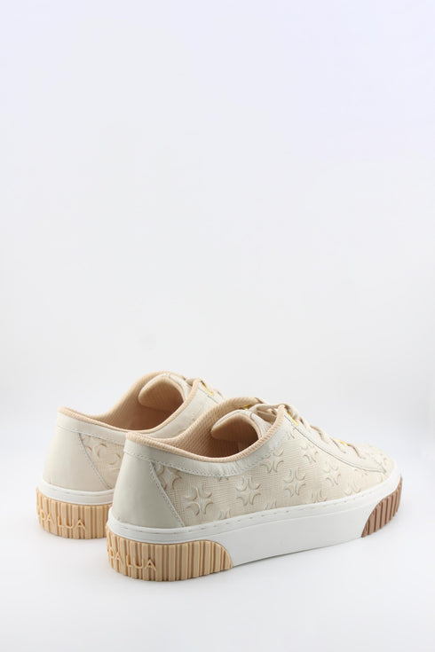 Luz da lua Embossed Monogram Low-Top Sneakers