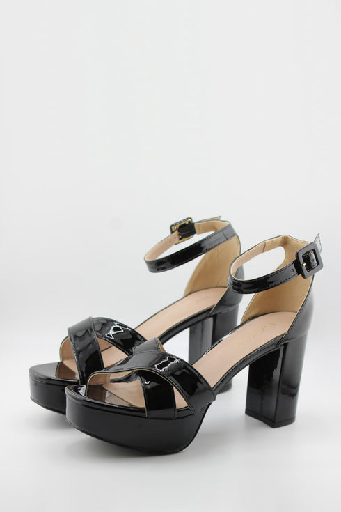 Luz da lua Platform Block Heel Ankle Strap Sandals