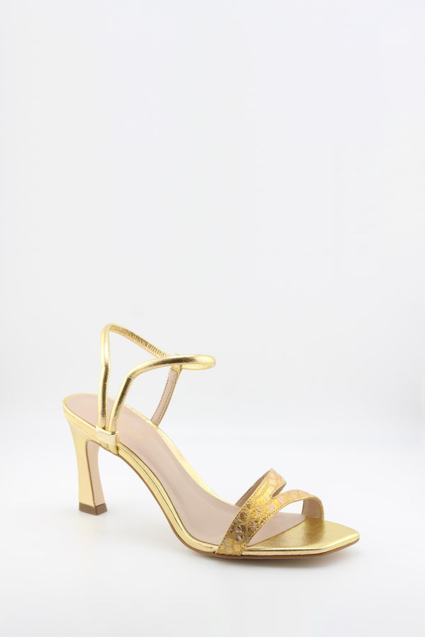 Luz da lua Strappy Geometric Heel Sandals
