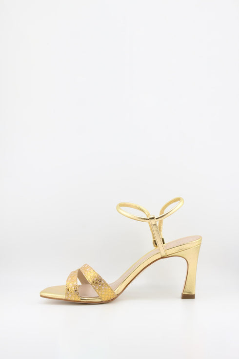 Luz da lua Strappy Geometric Heel Sandals