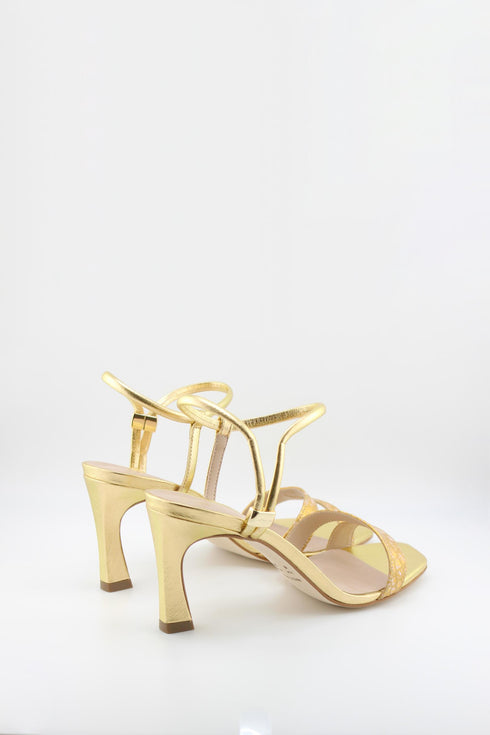 Luz da lua Strappy Geometric Heel Sandals