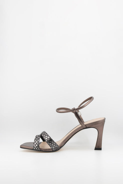Luz da lua Strappy Geometric Heel Sandals