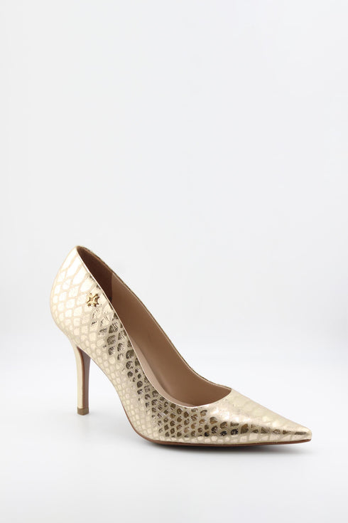 Luz da lua Snakeskin Pattern Stiletto Pumps