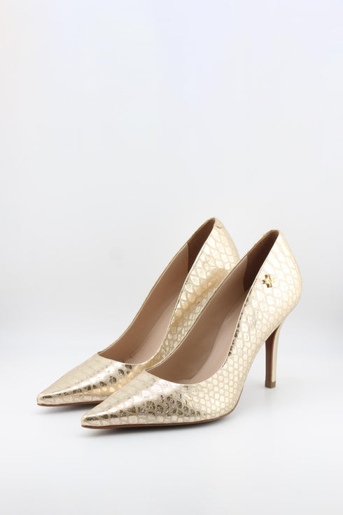 Luz da lua Snakeskin Pattern Stiletto Pumps
