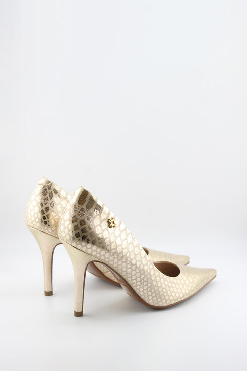 Luz da lua Snakeskin Pattern Stiletto Pumps