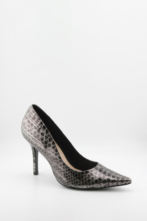 Luz da lua Snakeskin Pattern Stiletto Pumps