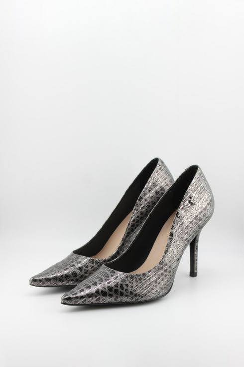 Luz da lua Snakeskin Pattern Stiletto Pumps