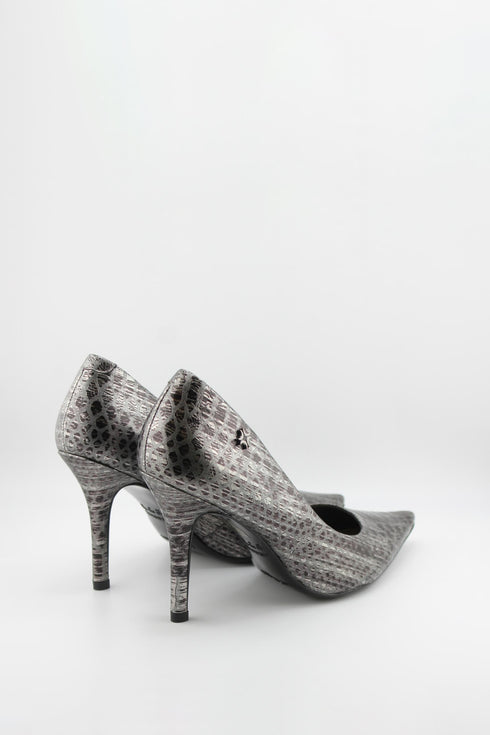 Luz da lua Snakeskin Pattern Stiletto Pumps