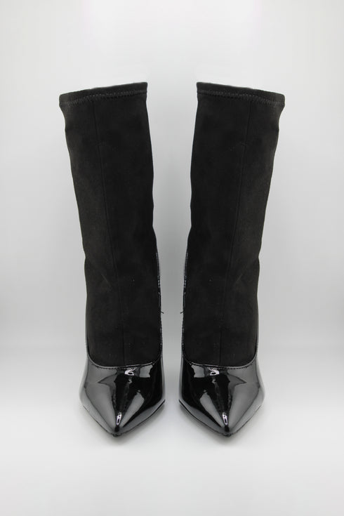 Invoice Patent Leather Stiletto Ankle Boot