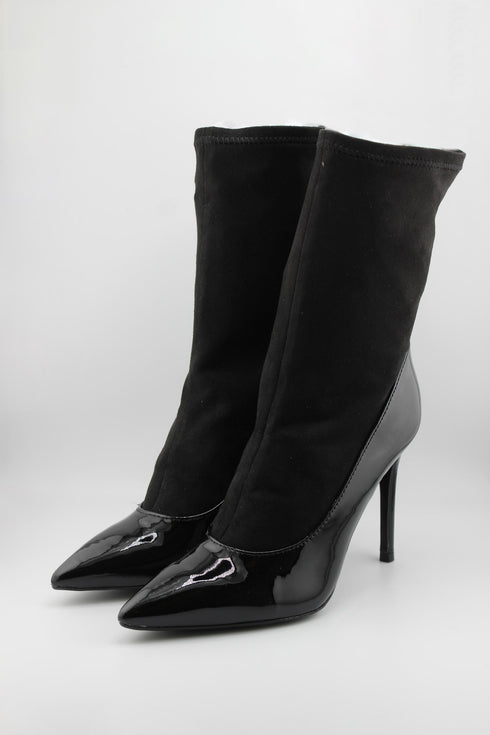Invoice Patent Leather Stiletto Ankle Boot
