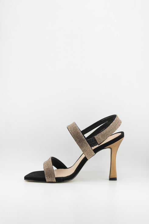 Invoice Rhinestone Embellished Stiletto Sandals