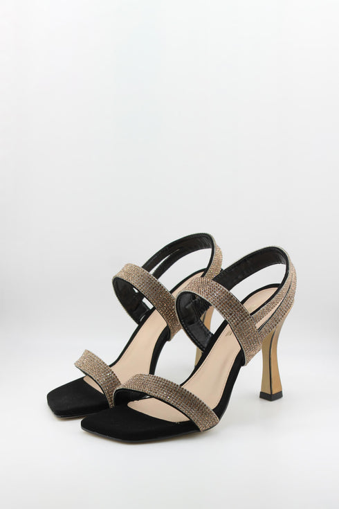 Invoice Rhinestone Embellished Stiletto Sandals