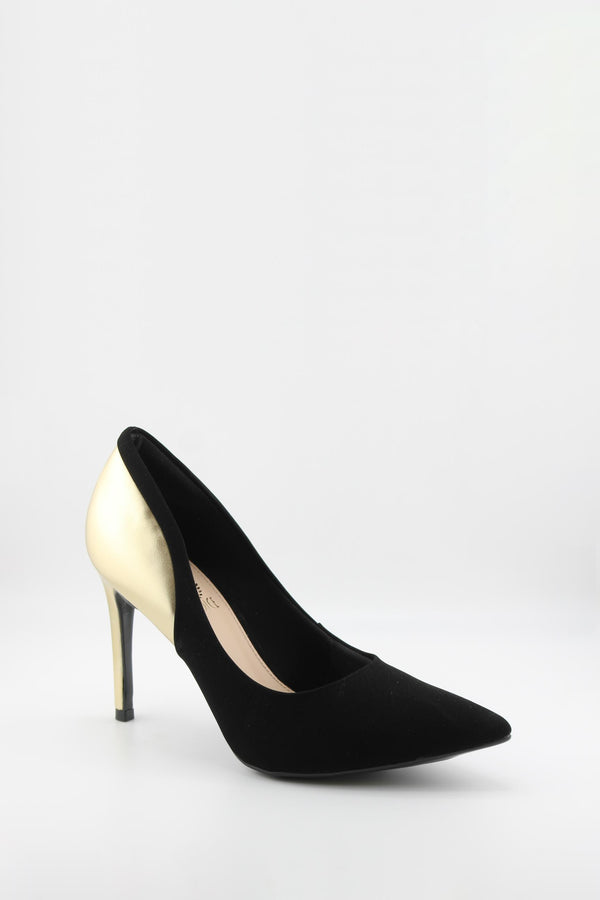 Invoice Pointed Toe Two-Tone Stiletto Pumps