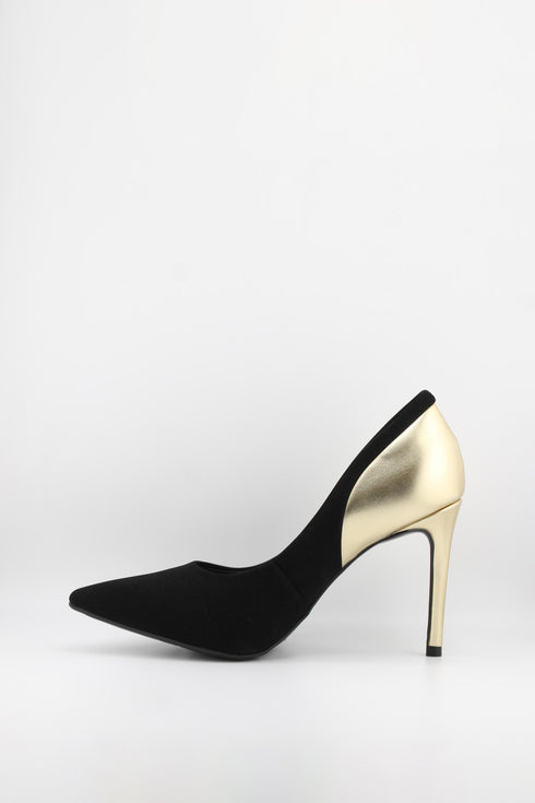 Invoice Pointed Toe Two-Tone Stiletto Pumps