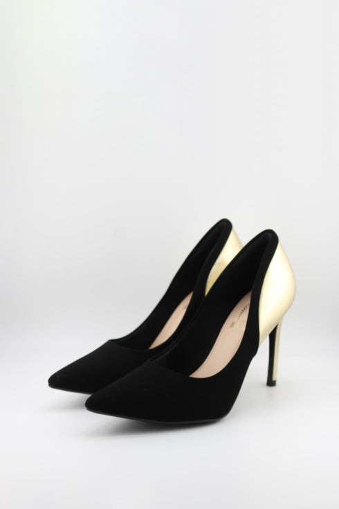 Invoice Pointed Toe Two-Tone Stiletto Pumps