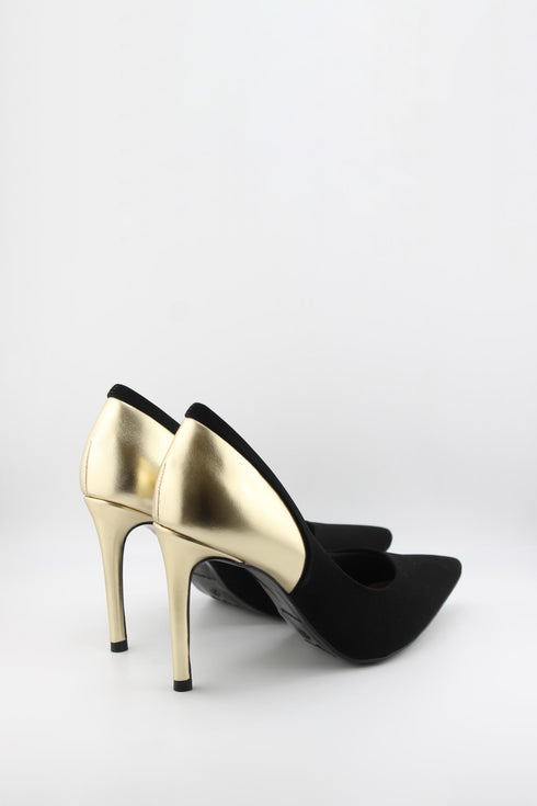 Invoice Pointed Toe Two-Tone Stiletto Pumps