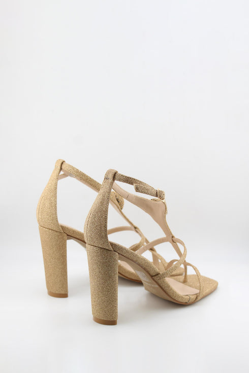 Invoice Strappy Rhinestone Embellished Heel Sandals