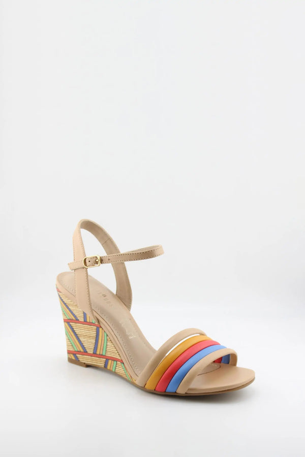 Capelli Rossi Strappy Multicolor Wedge Sandal