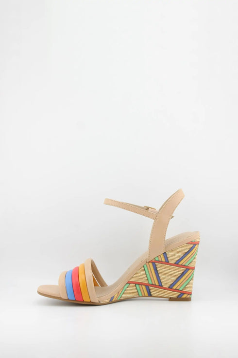 Capelli Rossi Strappy Multicolor Wedge Sandal