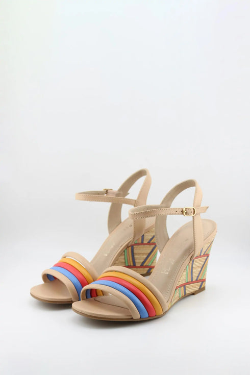 Capelli Rossi Strappy Multicolor Wedge Sandal