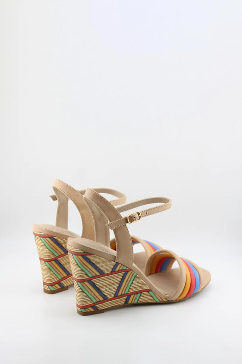 Capelli Rossi Strappy Multicolor Wedge Sandal